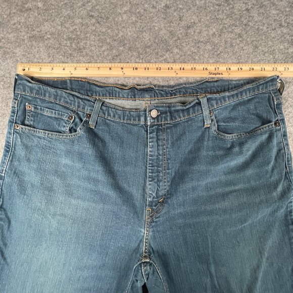 Levis 541 Athletic Fit Mens Jeans Size 50x30 Blue Denim Classic 5-Pocket Style - Picture 3 of 12